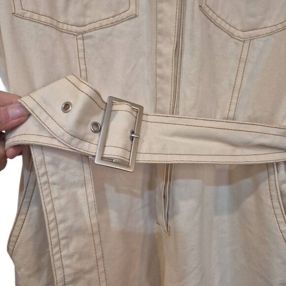 Roolee Women's Ivory Cotton Short Sleeve Jumpsuit - Picture 5 of 15